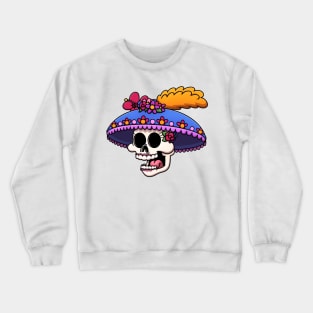 Day Of The Dead Mexican Catrina Skull Crewneck Sweatshirt